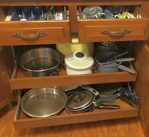 Kitchenware being sold at a local estate sale